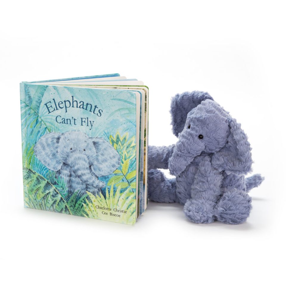 Elephants Can't Fly Book and Fuddlewuddle Elephant Medium